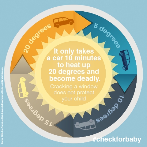 In only 10 minutes a car will heat up 20 degrees and become deadly