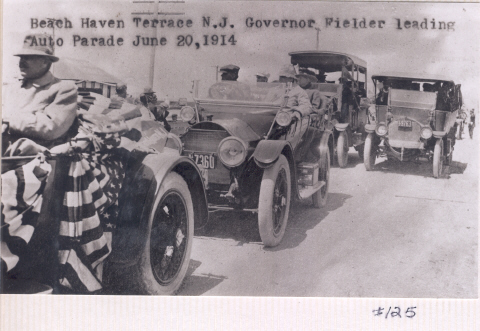 June 20, 1914 Governor Fielder Leading Auto Parade