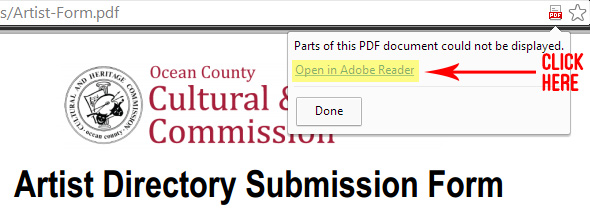 Open in Adobe Reader screenshot