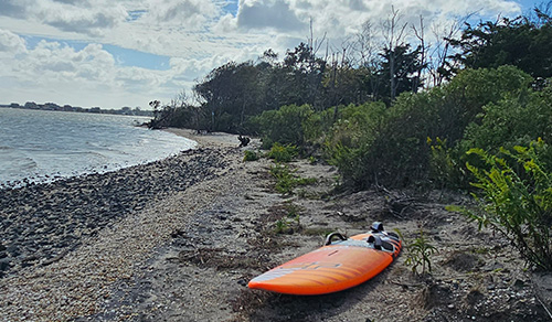 surfboard on beach