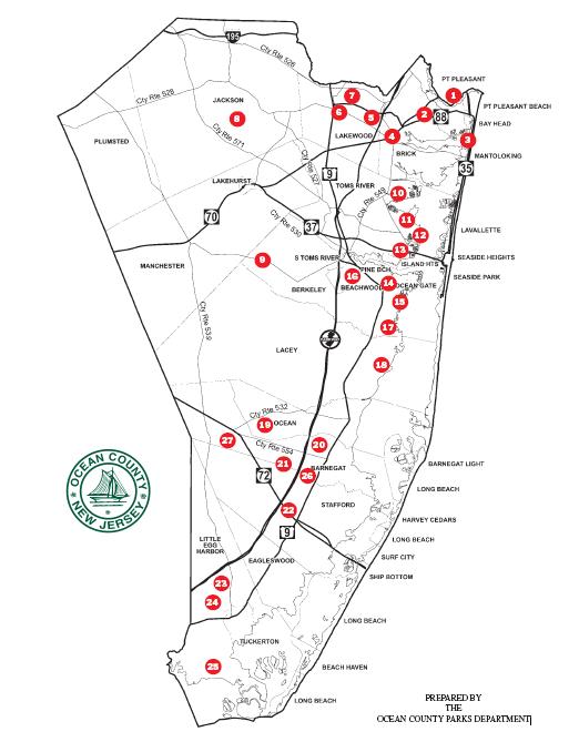 Map Of Ocean County Nj